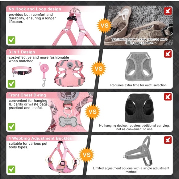 Dog harness and leash set - Picture 5 of 7